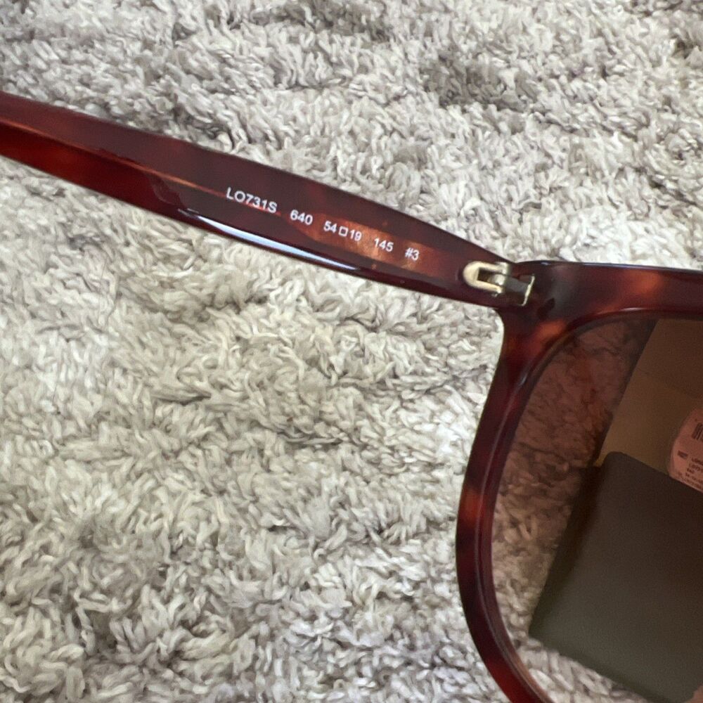 LONGCHAMP LO731S-640 Sunglasses Red HAVANA Authentic New 54-19-145 With Case - Picture 6 of 11